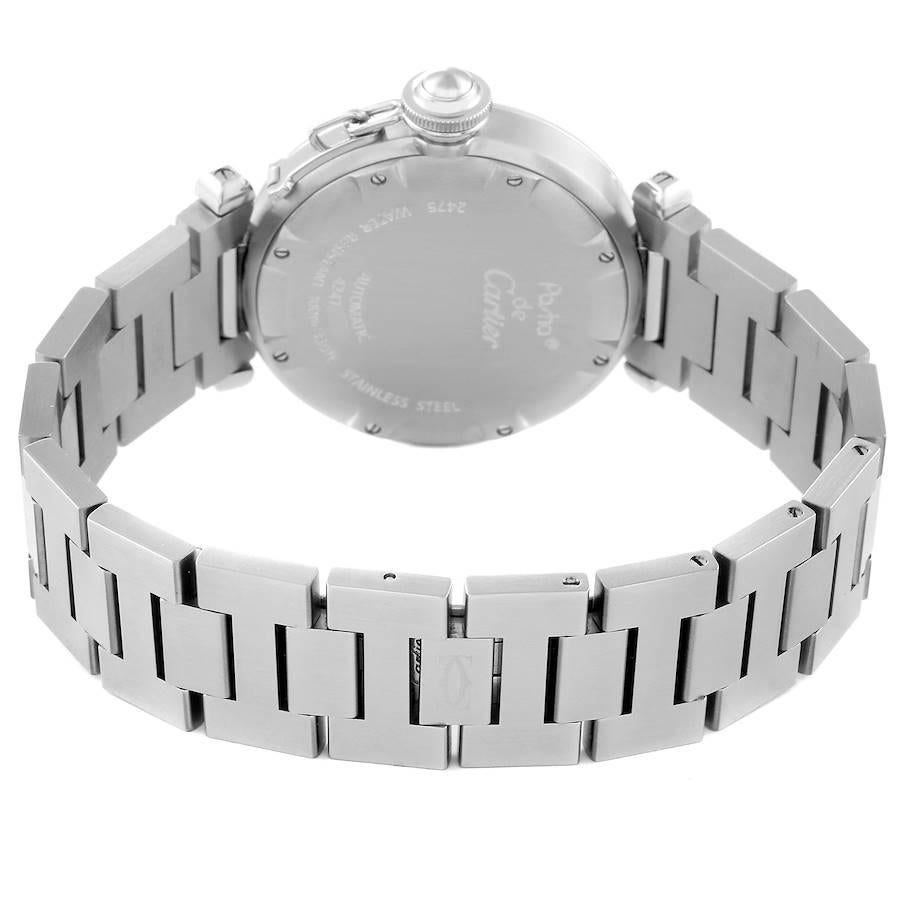 Men's Cartier Pasha C Midsize Big Date White Dial Steel Mens Watch W31044M7