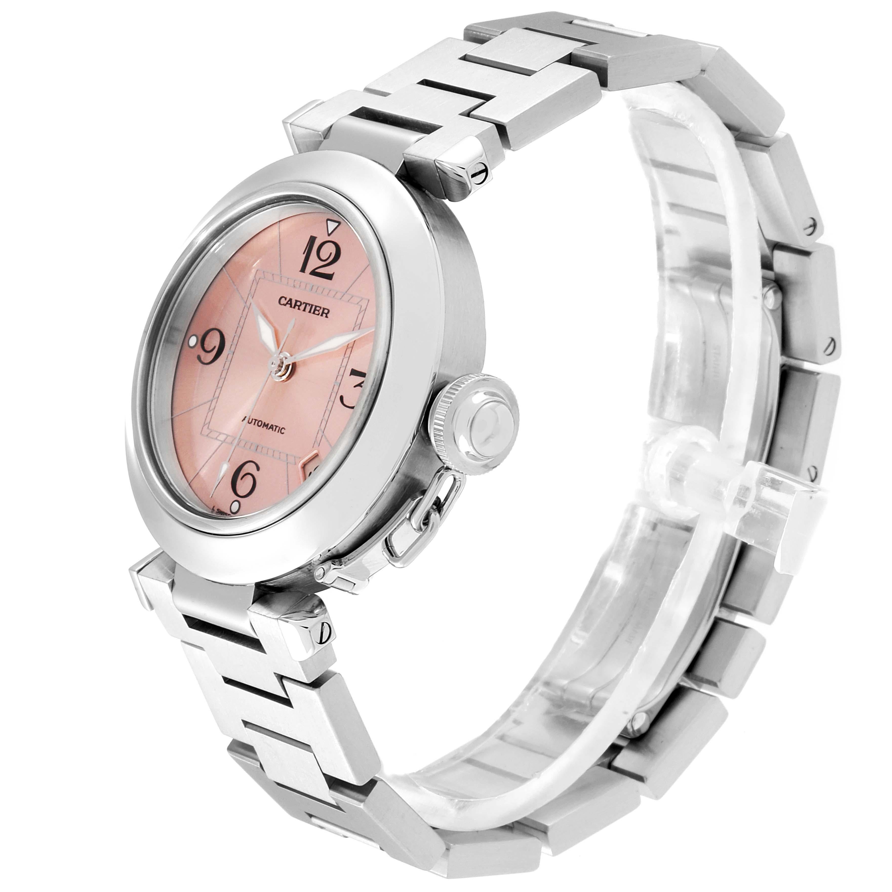 Women's Cartier Pasha C Midsize Pink Dial Automatic Ladies Watch W31075M7 Box