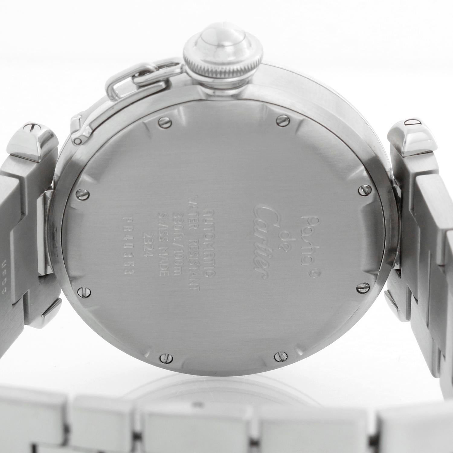 Cartier Pasha C Midsize Stainless Steel Men's or Ladies Watch 2324 W31015M7 For Sale 1