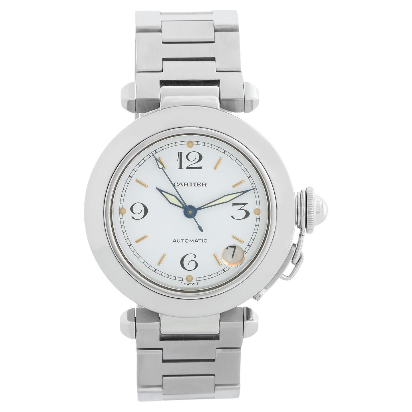 Cartier Pasha C Midsize Stainless Steel Men's or Ladies Watch 2324 W31015M7