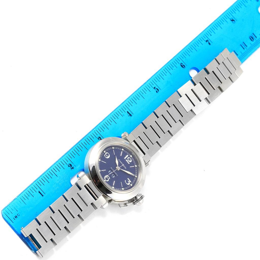 Cartier Pasha C Midsize Steel Blue Dial Big Date Watch W31047M7 4