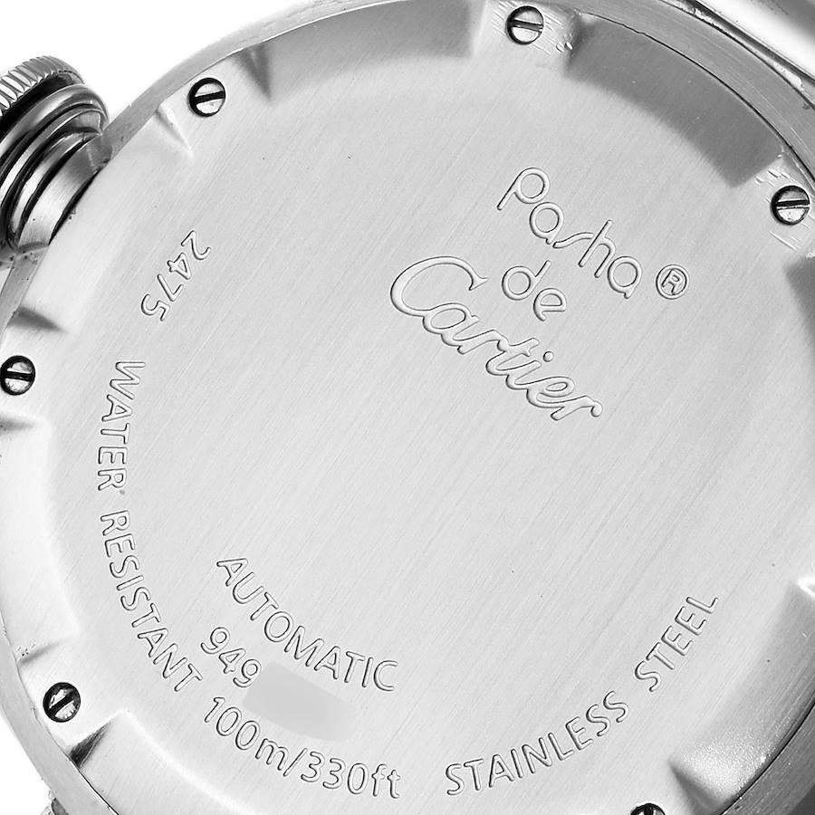 Cartier Pasha C Midsize White Dial Steel Unisex Watch W31044M7 For Sale 3