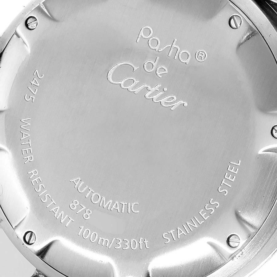 Cartier Pasha C Midsize White Dial Steel Unisex Watch W31044M7 For Sale 3