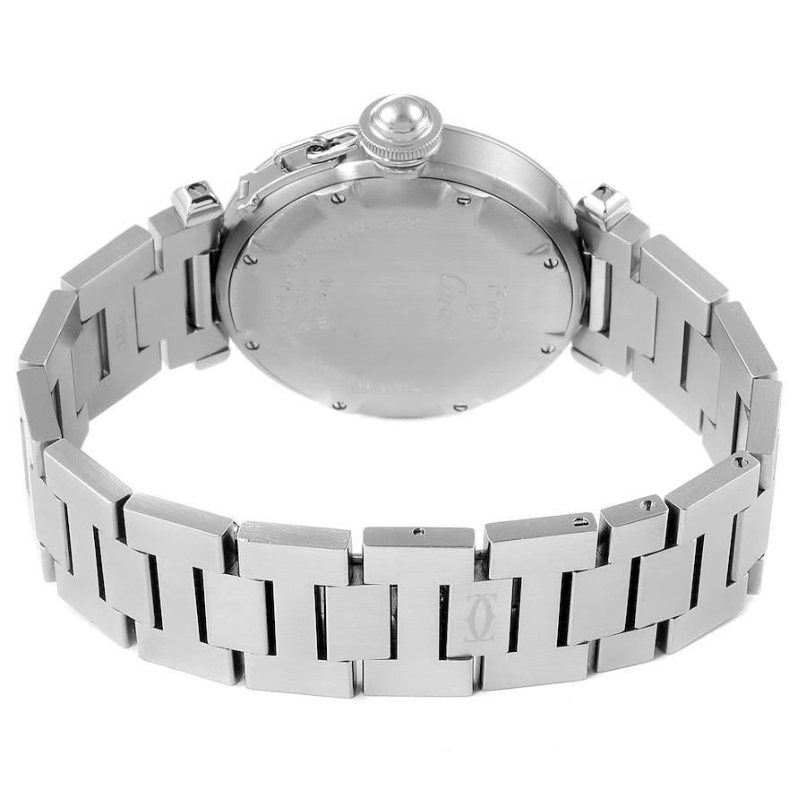 Cartier Pasha C Midsize White Dial Steel Unisex Watch W31044M7 For Sale 4