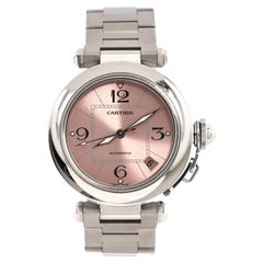 Cartier Pasha C Pink Dial Automatic Watch Stainless Steel
