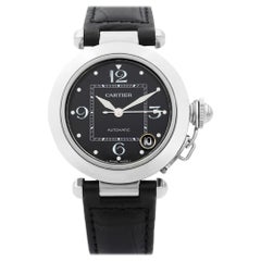 Cartier Pasha C Stainless Steel Date Black Dial Automatic Watch W3106099