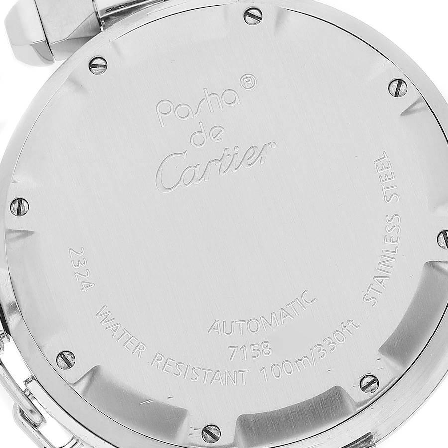 Cartier Pasha C Weißes Zifferblatt Automatik-Stahl-Herrenuhr W31074M7 im Angebot 3