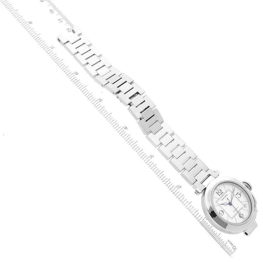 Cartier Pasha C White Dial Automatic Steel Mens Watch W31074M7 For Sale 3