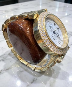 Cartier Pasha Chronograph 18K Yellow Gold Diamond Bezel Automatic Watch 38mm