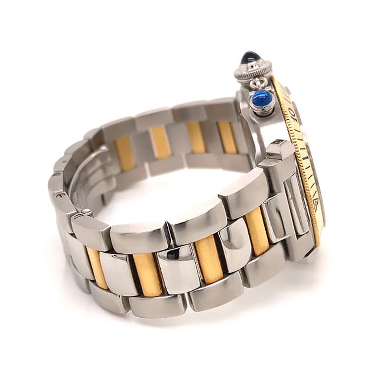 Cartier Pasha Chronograph, 18K Gold & Stahl Automatikuhr, Referenz 2113 im Zustand „Gut“ in Honolulu, HI