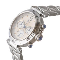 Cartier Pasha Chronograph 38mm Steel Watch, Ref. W3100443