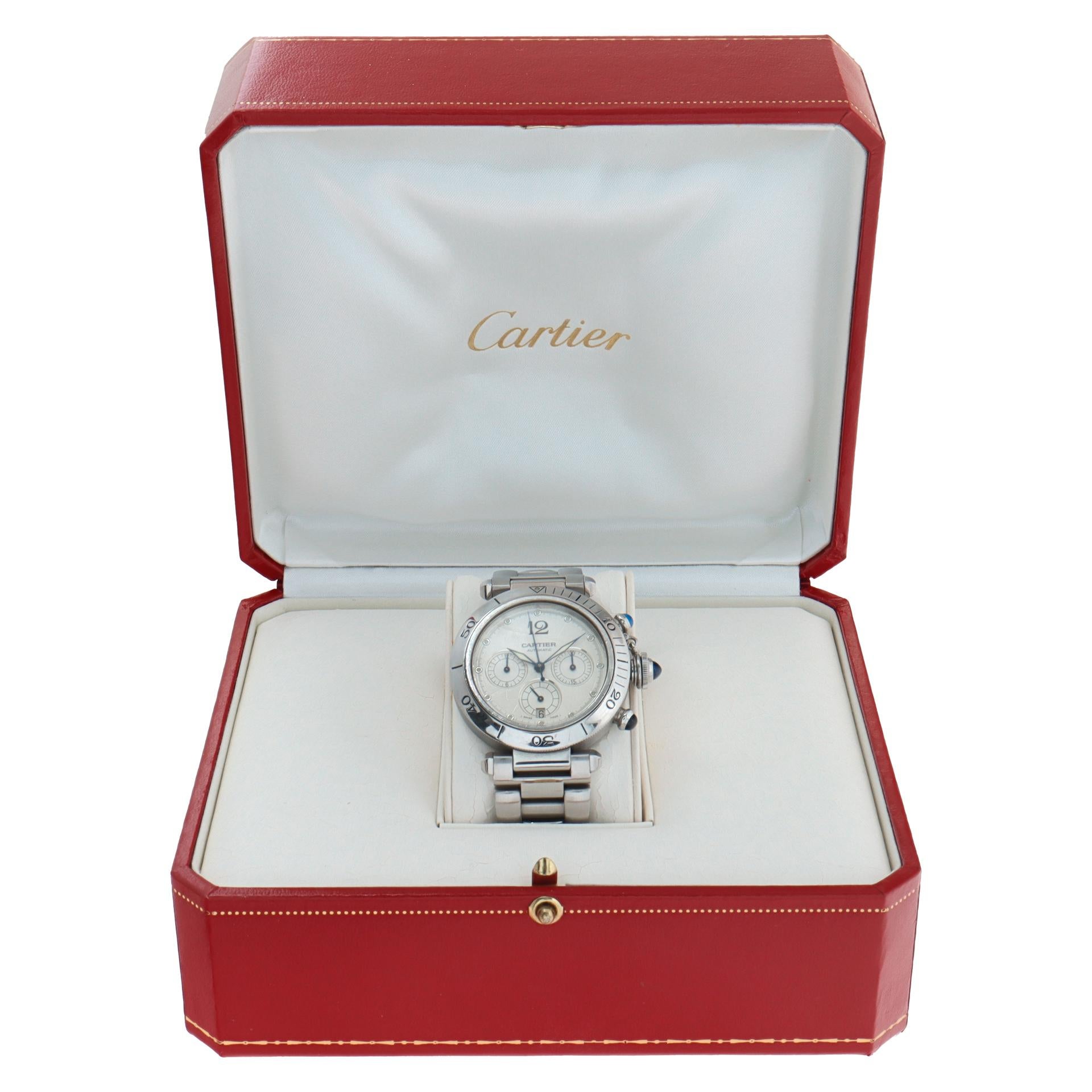 Cartier Pasha Chronograph 38mm W31030H3 2