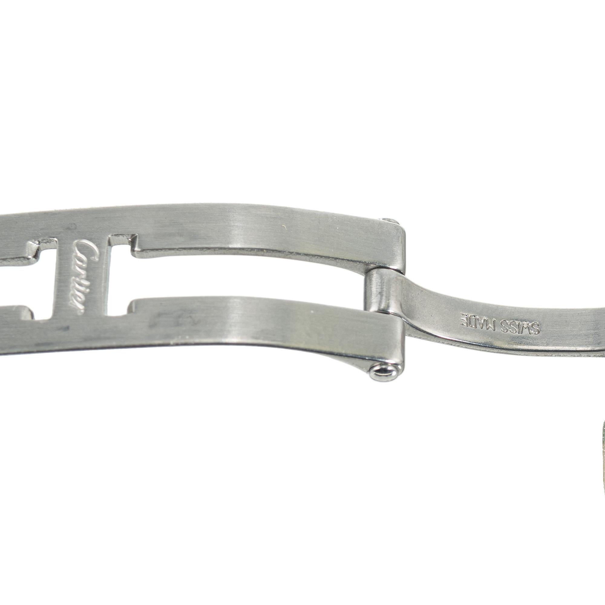 Cartier Montre-bracelet chronographe Pasha pour femme en or jaune et acier en vente 2