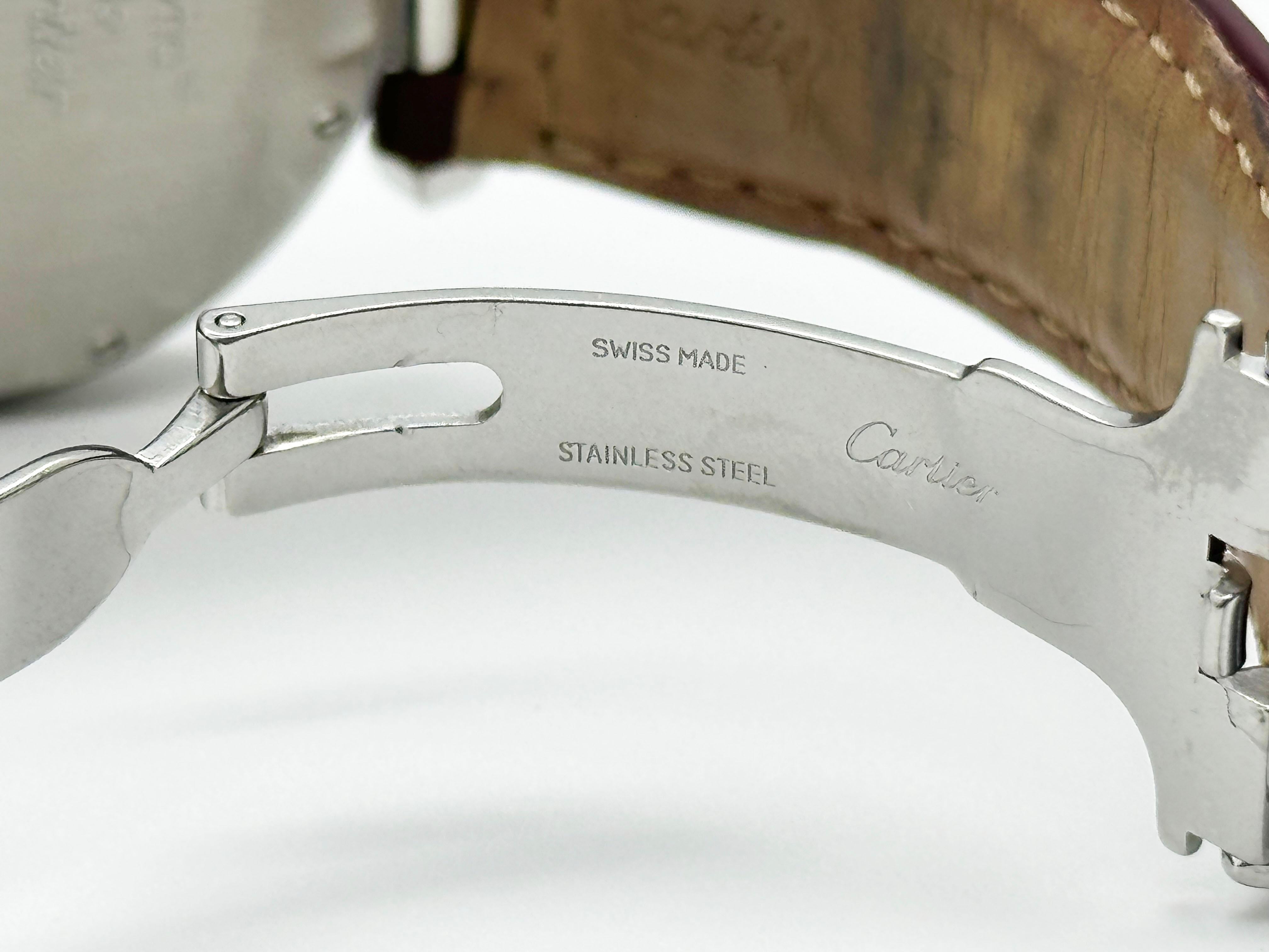 Cartier Pasha Chronograph Ref 1050 38mm Diamond Bezel Stainless Steel 3