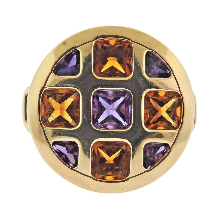 Gold Ring Design Pacha Stone Ring Cartier Pasha Citrine Amethyst