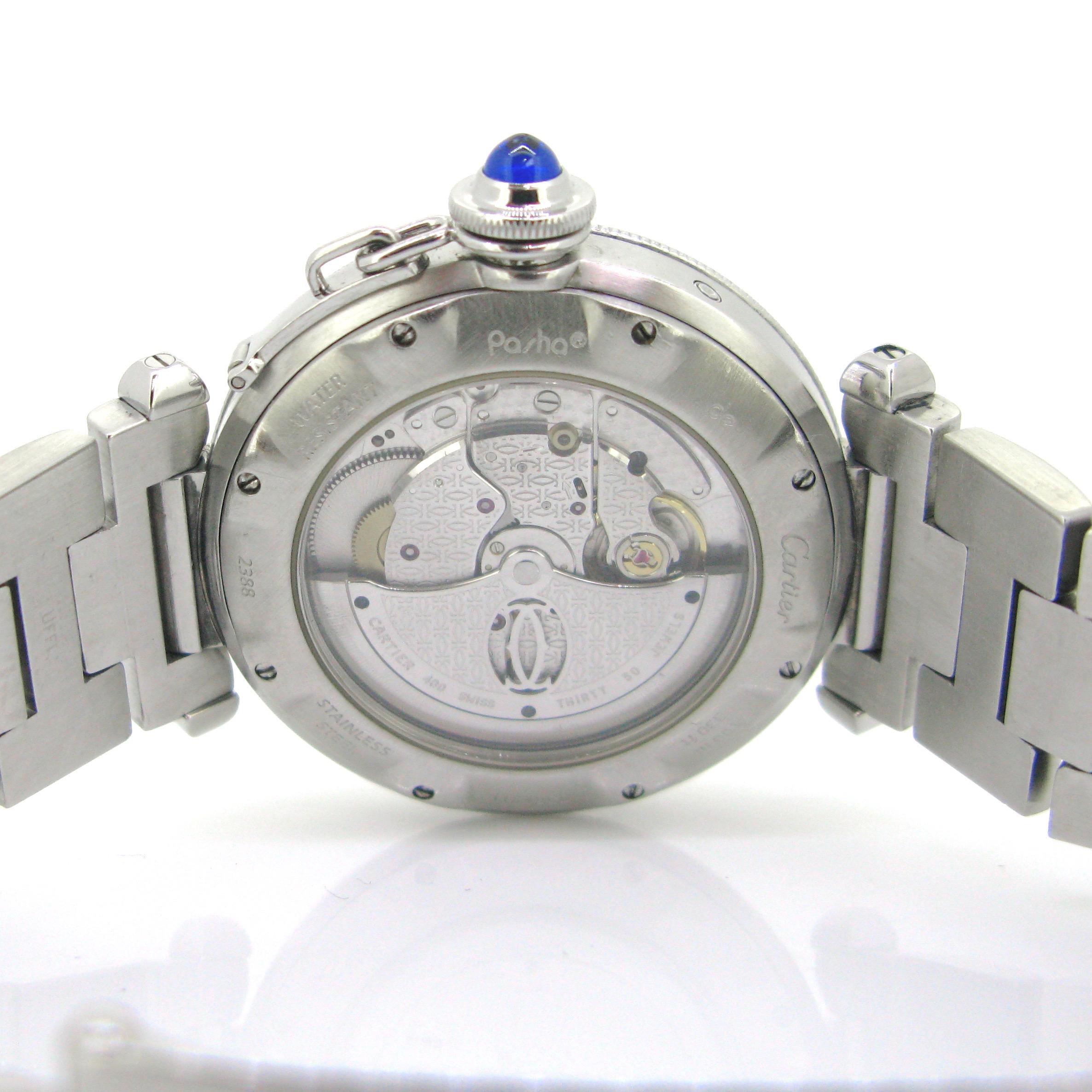 Cartier Pasha Date Stainless Steel Automatic Wristwatch 2