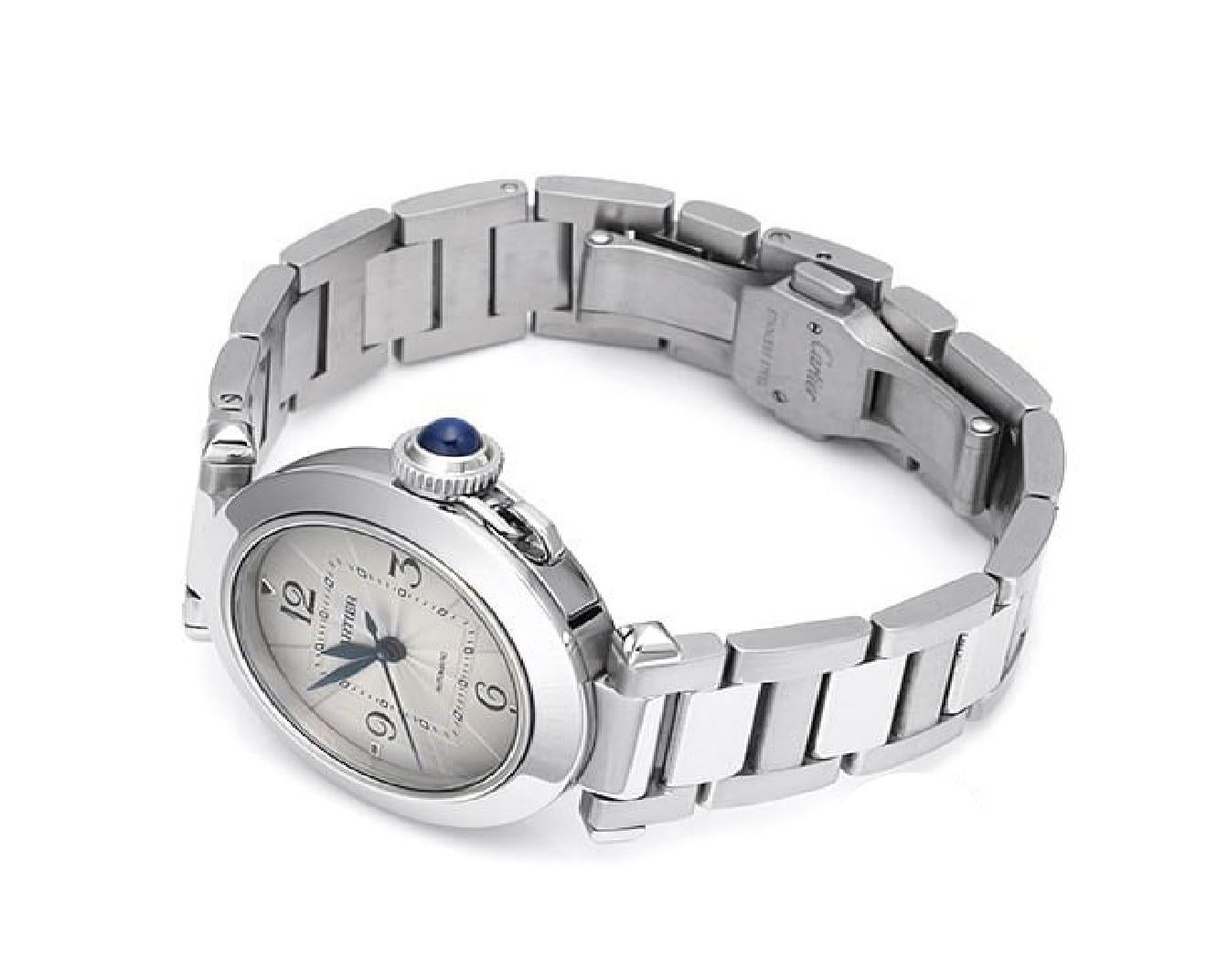 Women's or Men's Cartier Pasha de Cartier 35mm Stainless Steel Automatic Watch WSPA0013