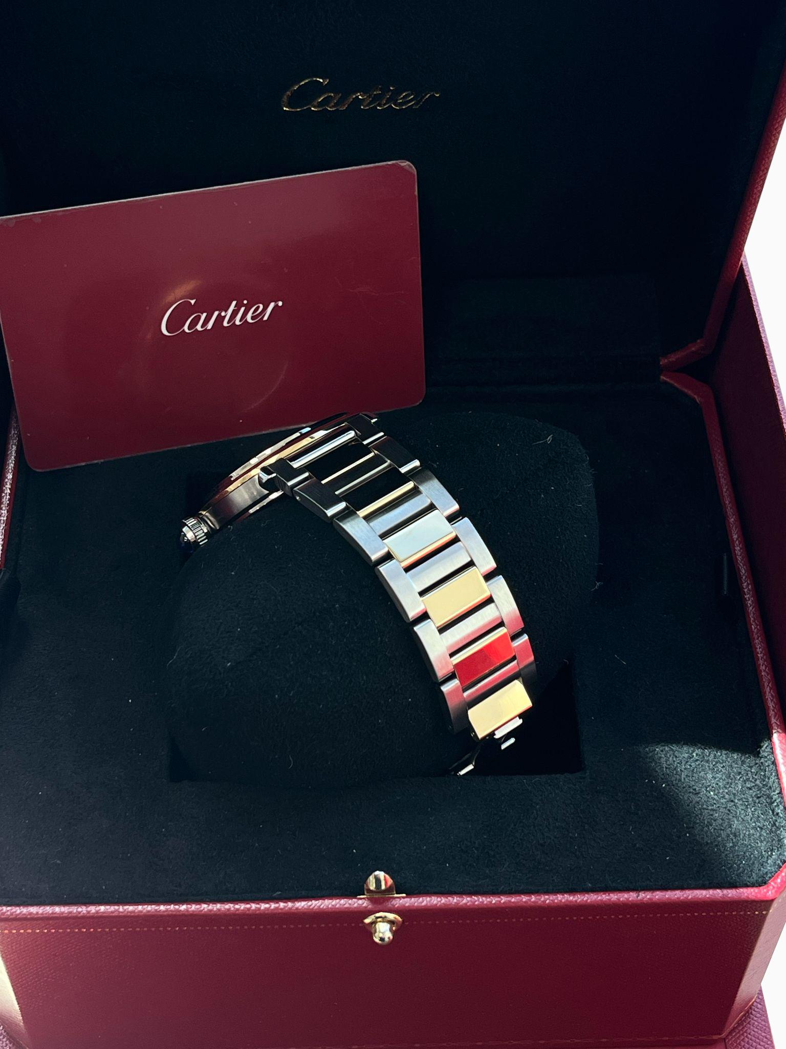 Cartier Pasha de Cartier 41mm Flinque Dial Steel & 18K Gold Watch W2PA0009 For Sale 6