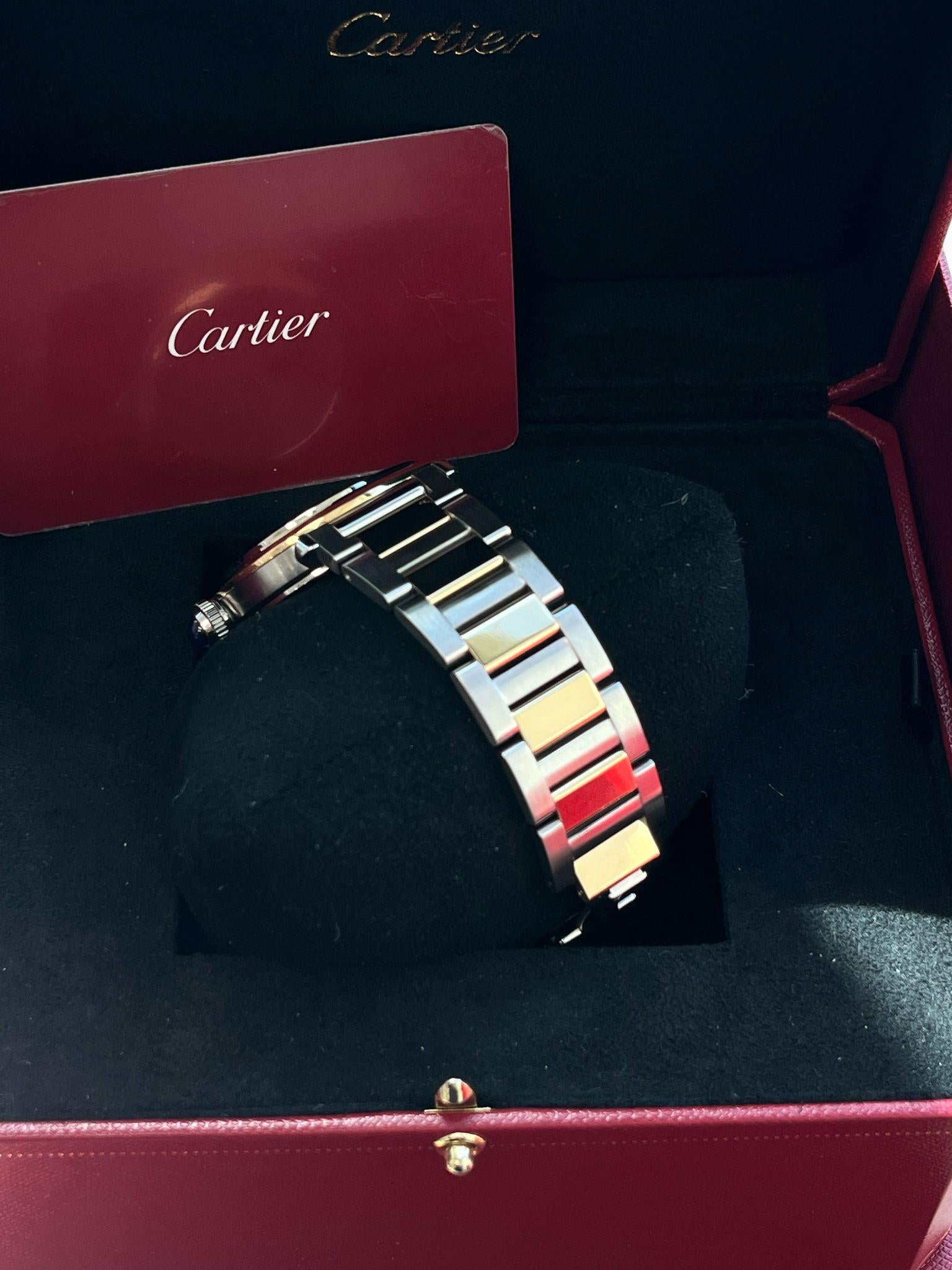 Cartier Pasha de Cartier 41mm Flinque Dial Steel & 18K Gold Watch W2PA0009 For Sale 7