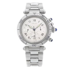 Cartier Pasha De Cartier Chrono W31018H3 Silver Dial Steel Quartz Unisex Watch