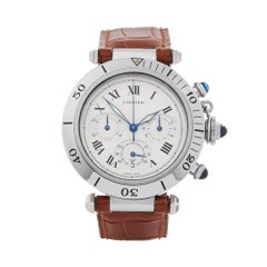 Cartier Pasha De Cartier Chronographe en acier inoxydable pour hommes 1050