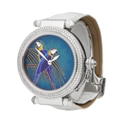 Cartier Pasha de Cartier Enamel Dial White Gold 3142L Wristwatch