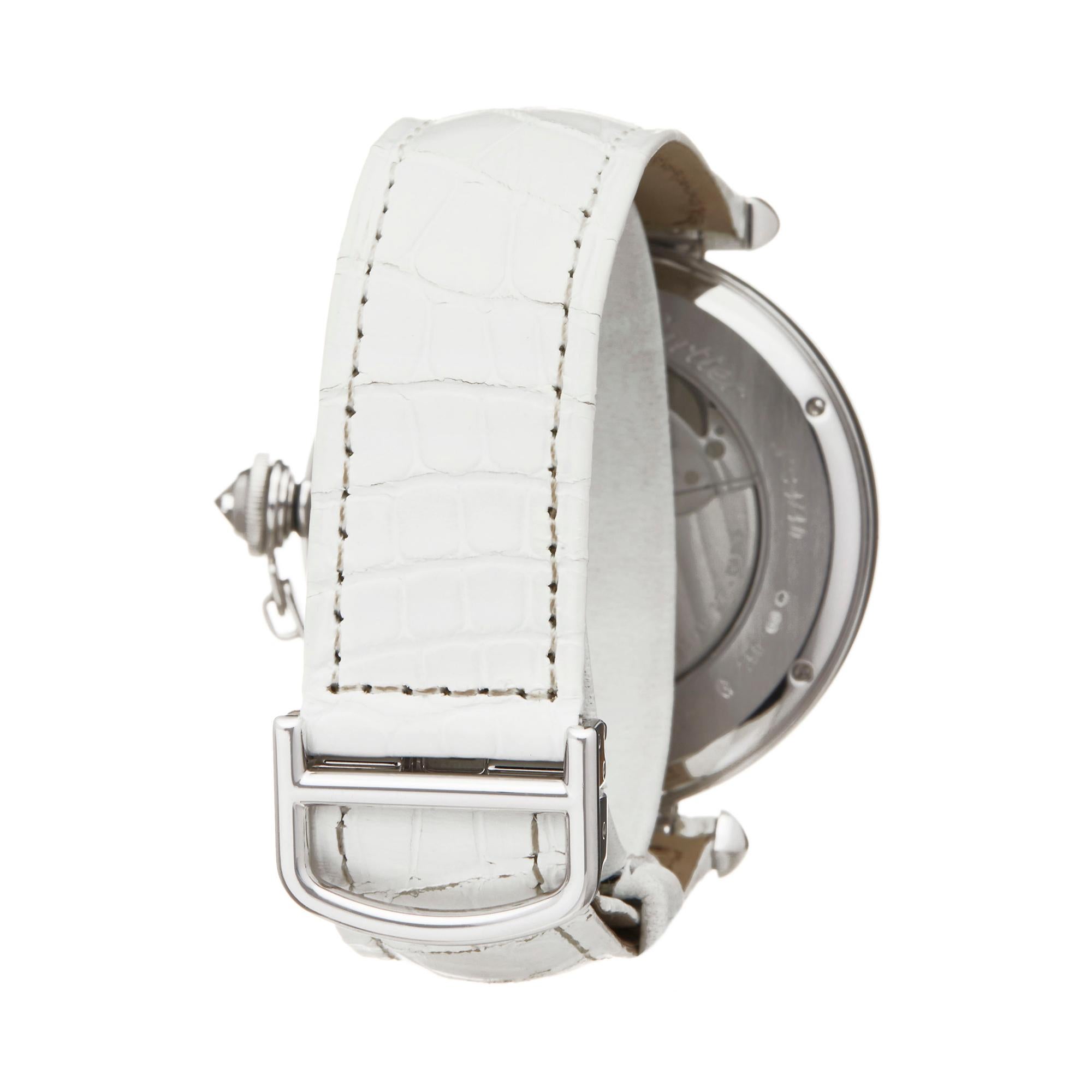 Cartier Pasha de Cartier Enamel Dial White Gold 3142L Wristwatch 1