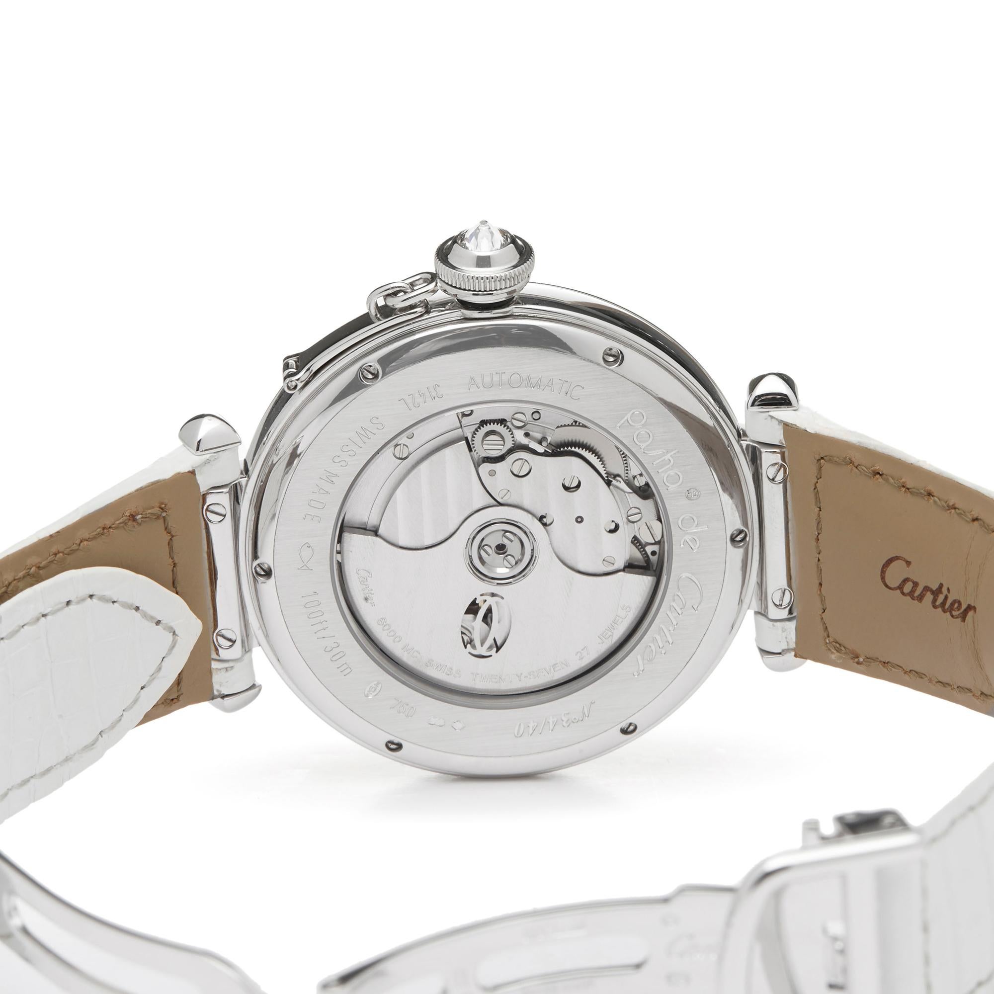 Cartier Pasha de Cartier Enamel Dial White Gold 3142L Wristwatch 2