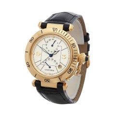 Cartier Pasha De Cartier GMT Power Reserve 18k Yellow Gold Mens 2395 or W3014456