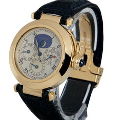 Cartier Pasha de Cartier Perpetual Calendar 18k Yellow Gold Silver Dial 30003