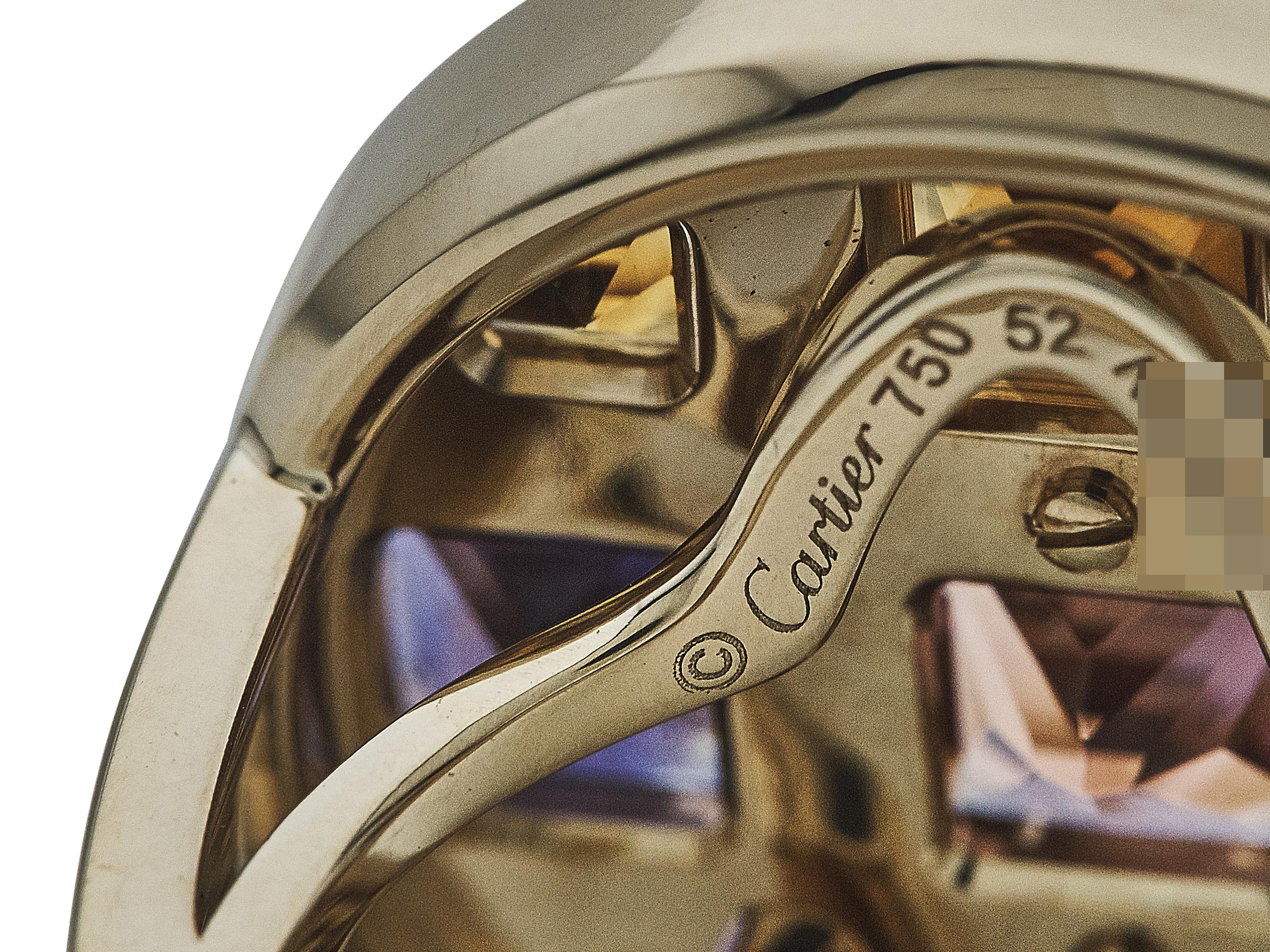 Radiant Cut Cartier Pasha de Cartier Ring 18K Yellow Gold Multi Gemstone For Sale