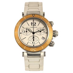 Cartier Pasha de Cartier Seatimer Chronograph Quartz Watch Stainless Steel