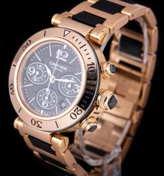 Cartier Pasha de Cartier Seatimer Gents Rose Gold Black Dial W301980M Automatic