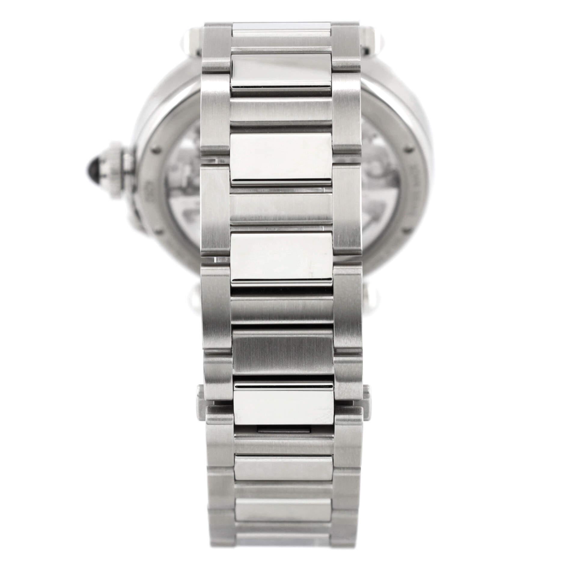 Cartier Pasha de Cartier Skeleton Automatic Watch Stainless Steel 41 In Good Condition For Sale In New York, NY