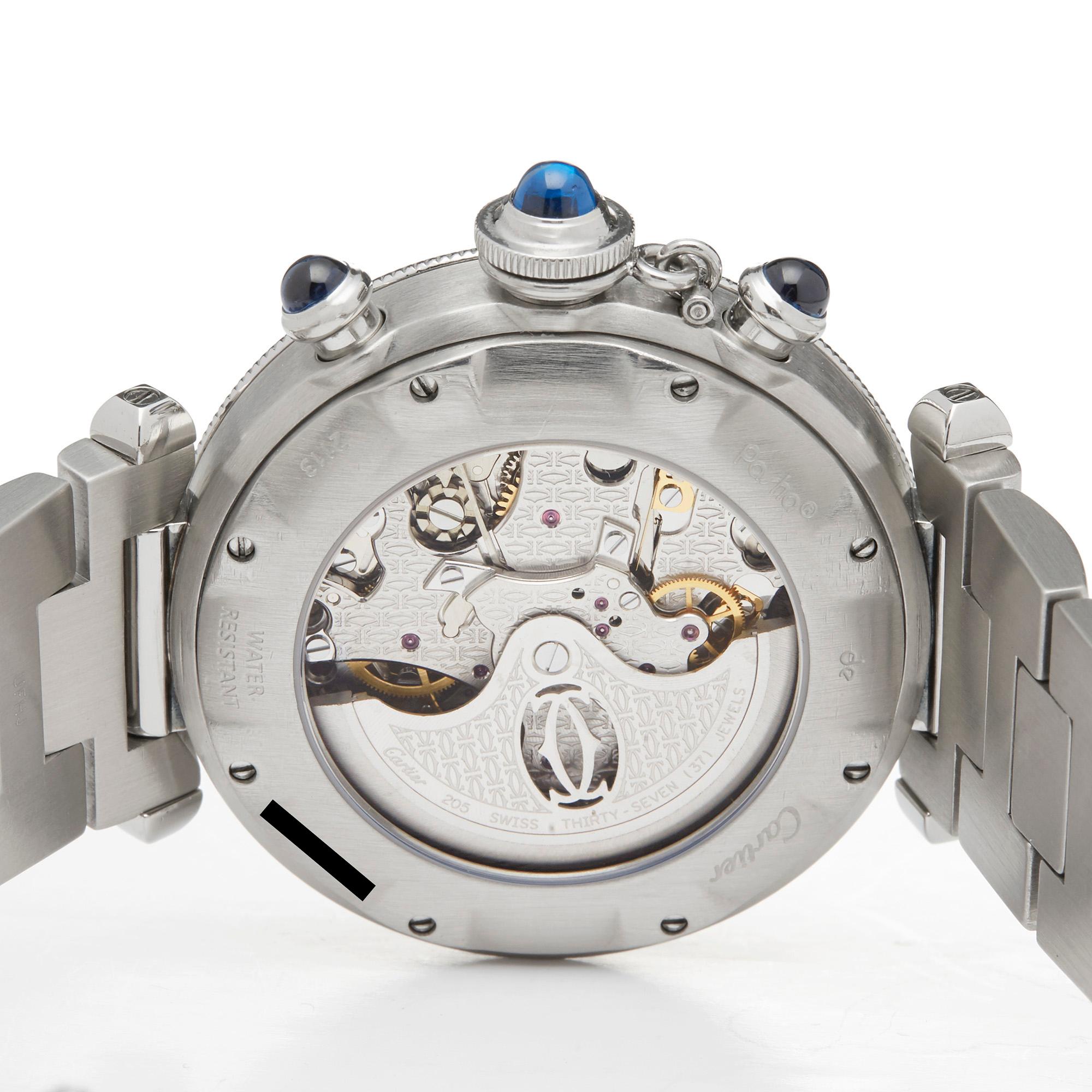 Cartier Pasha de Cartier Stainless Steel 2113 Wristwatch In Excellent Condition In Bishops Stortford, Hertfordshire
