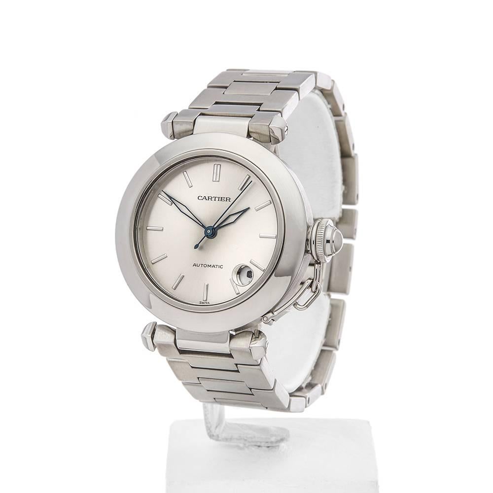 REF: W4429
MANUFACTURE: Cartier
MODEL: Pasha de Cartier
MODEL REF: 1031 or W31010M7
AGE: Circa 2000's
GENDER: Unisex
BOX & PAPERS: Box Only
DIAL: Silver Baton
GLASS: Sapphire Crystal
MOVEMENT: Automatic
WATER RESISTANCY: To Manufacturers