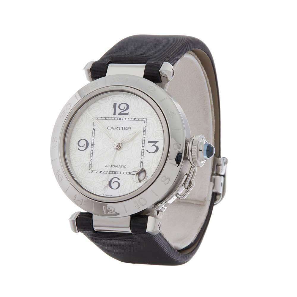 Ref: W4714
Manufacturer: Cartier
Model: Pasha de Cartier
Model Ref: 2377
Age: 29th July 2005
Gender: Ladies
Complete With: Box, Manuals & Guarantee
Dial: White Arabic
Glass: Sapphire Crystal
Movement: Automatic
Water Resistance: To Manufacturers