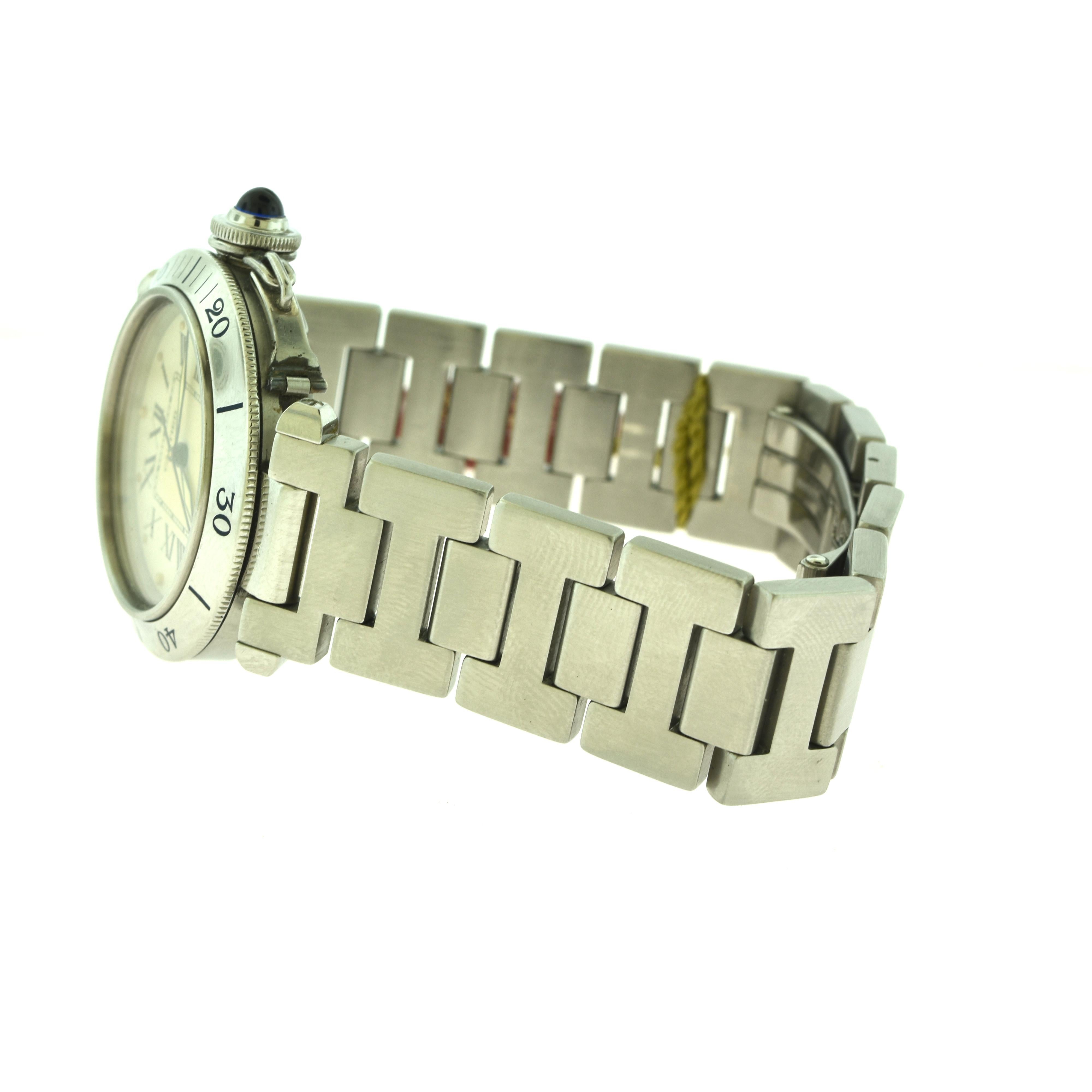 Brilliance Jewels, Miami
Questions? Call Us Anytime!
786,482,8100

Brand: Cartier

Model: Pasha 

Reference: 1030 1 

Movement: Automatic

Case Size: 35 mm 

Case Material: Stainless Steel 

Bracelet Material: Stainless Steel 

Crystal: