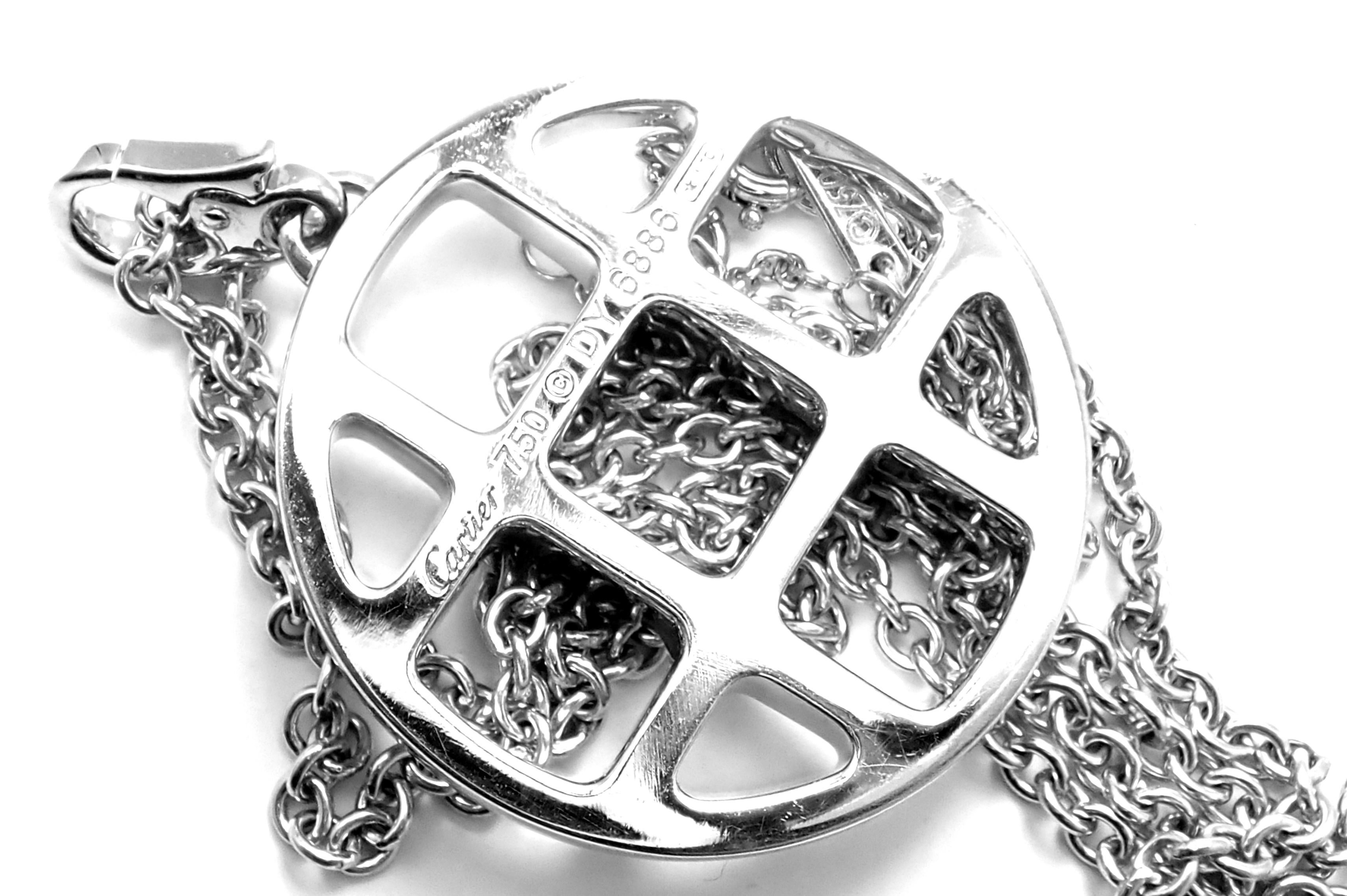 Cartier Pasha De Cartier White Gold Pendant Chain Necklace For Sale 1