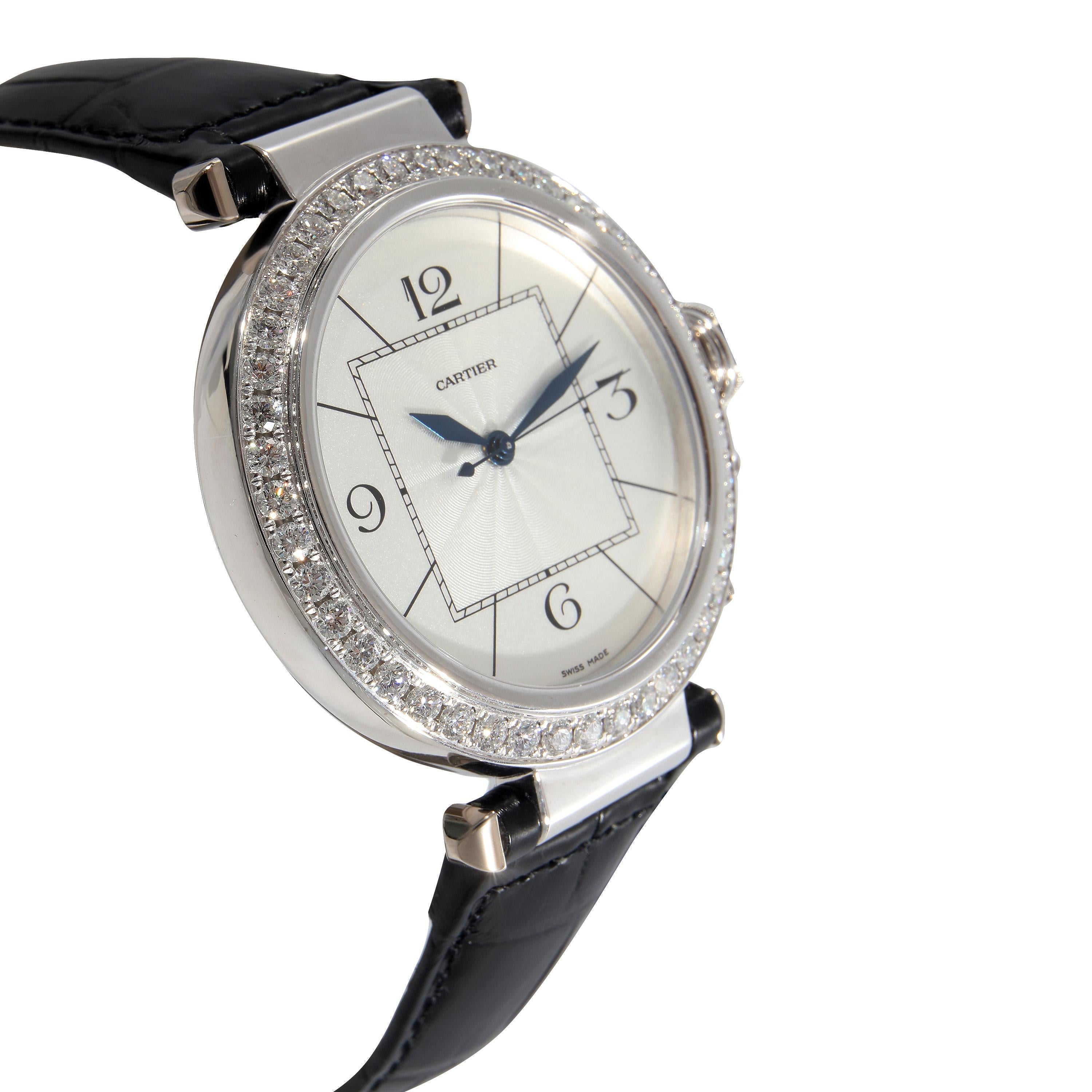 Cartier Pasha de Cartier WJ120251 Men's Watch in 18kt White Gold For Sale 1