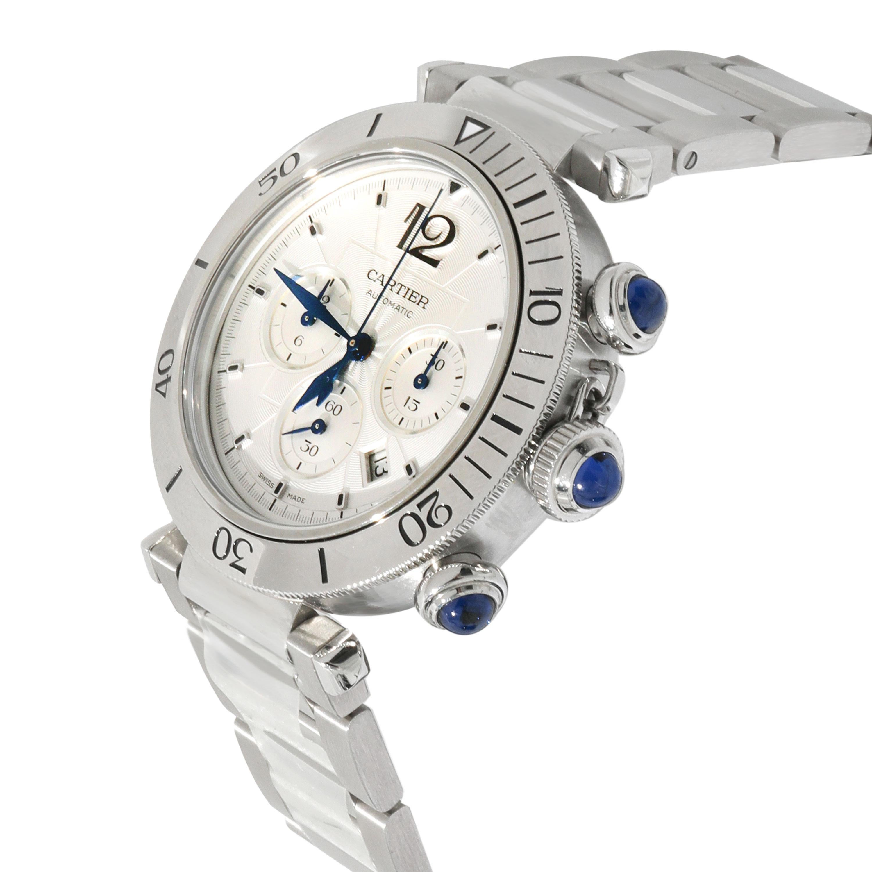 Cartier Pasha de Cartier WSPA0018 Herrenuhr in  Rostfreier Stahl

SKU: 128414

PRIMÄRE DETAILS
Marke: Cartier
Modell: Pascha de Cartier
Herkunftsland: Schweiz
Uhrwerk Typ: Mechanisch: Automatik/Kinetik
Jahr der Herstellung: 2020-2029
Zustand: