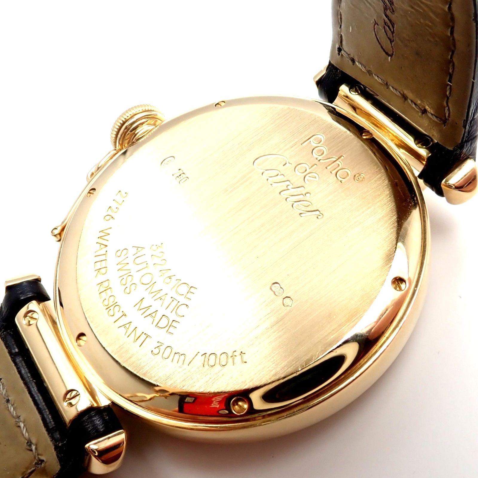 Cartier Pasha Diamond Automatic Yellow Gold Watch 1