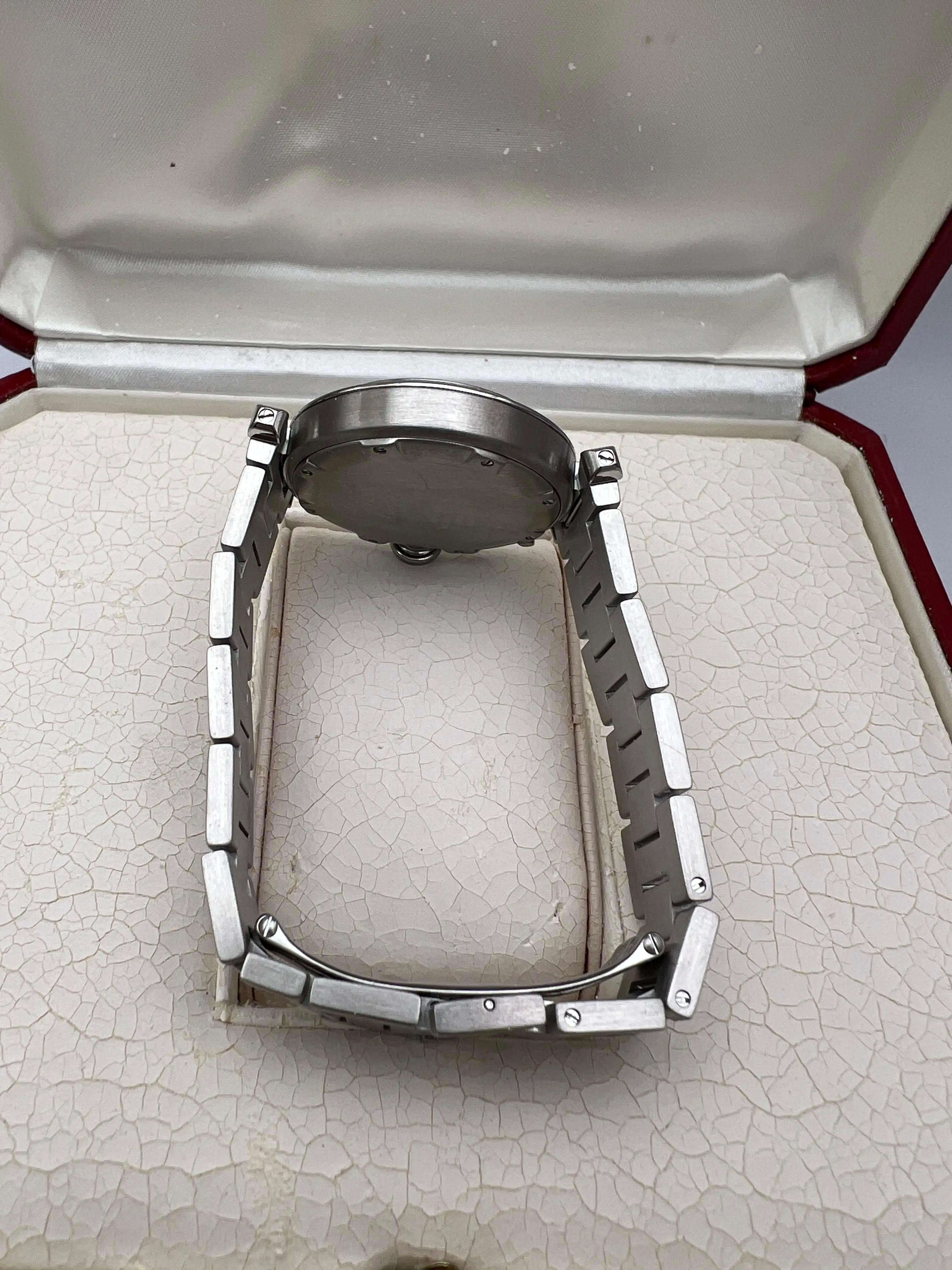 Cartier Pasha GMT 35mm Quadrante argento Orologio automatico in acciaio inossidabile W31029M7 in vendita 8