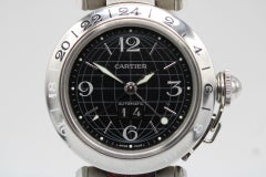 Cartier Pasha GMT – Ref. 2550 – Black Globe Dial – Automatic