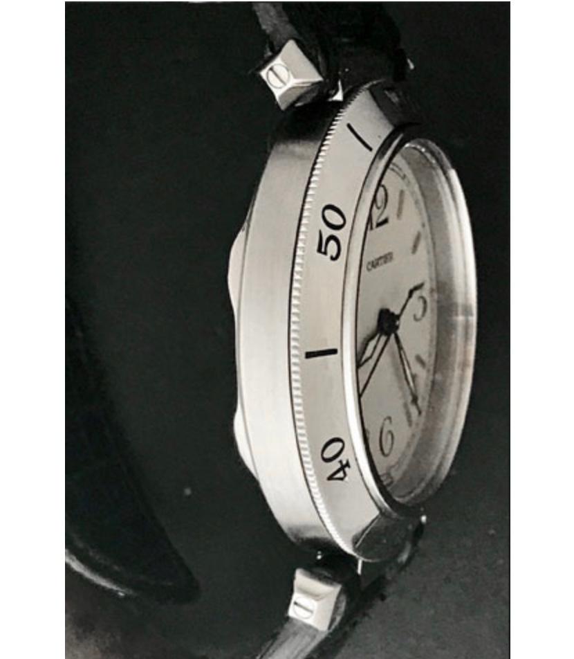 Cartier Pasha Men's Automatic Wristwatch In Excellent Condition In Dallas, TX