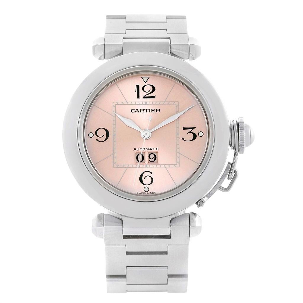 Cartier Pasha Midsize Pink Dial Steel 