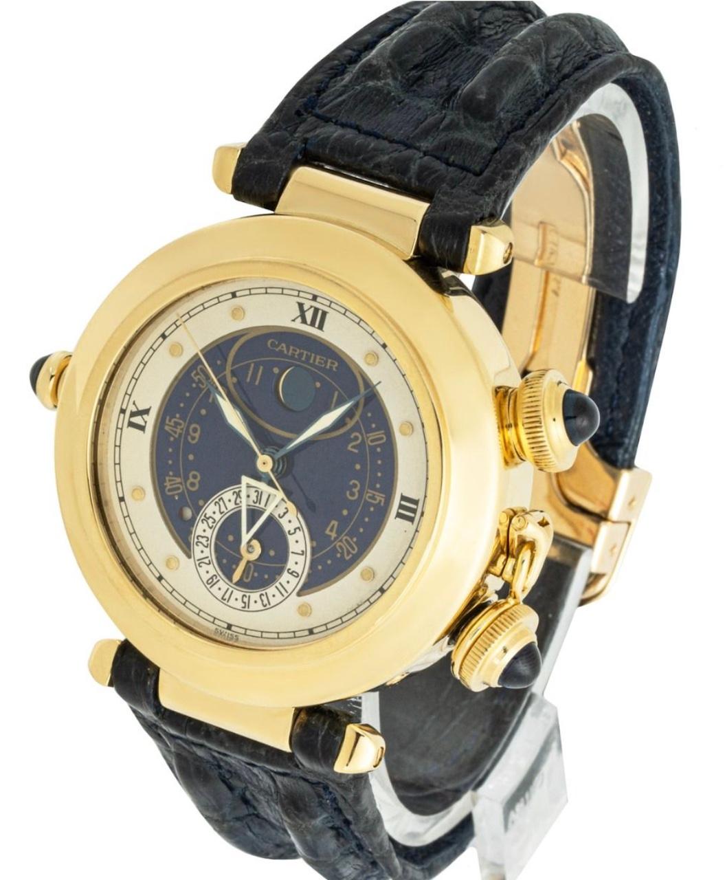 Cartier Pasha Moonphase Yellow Gold 30011 In Excellent Condition In London, GB