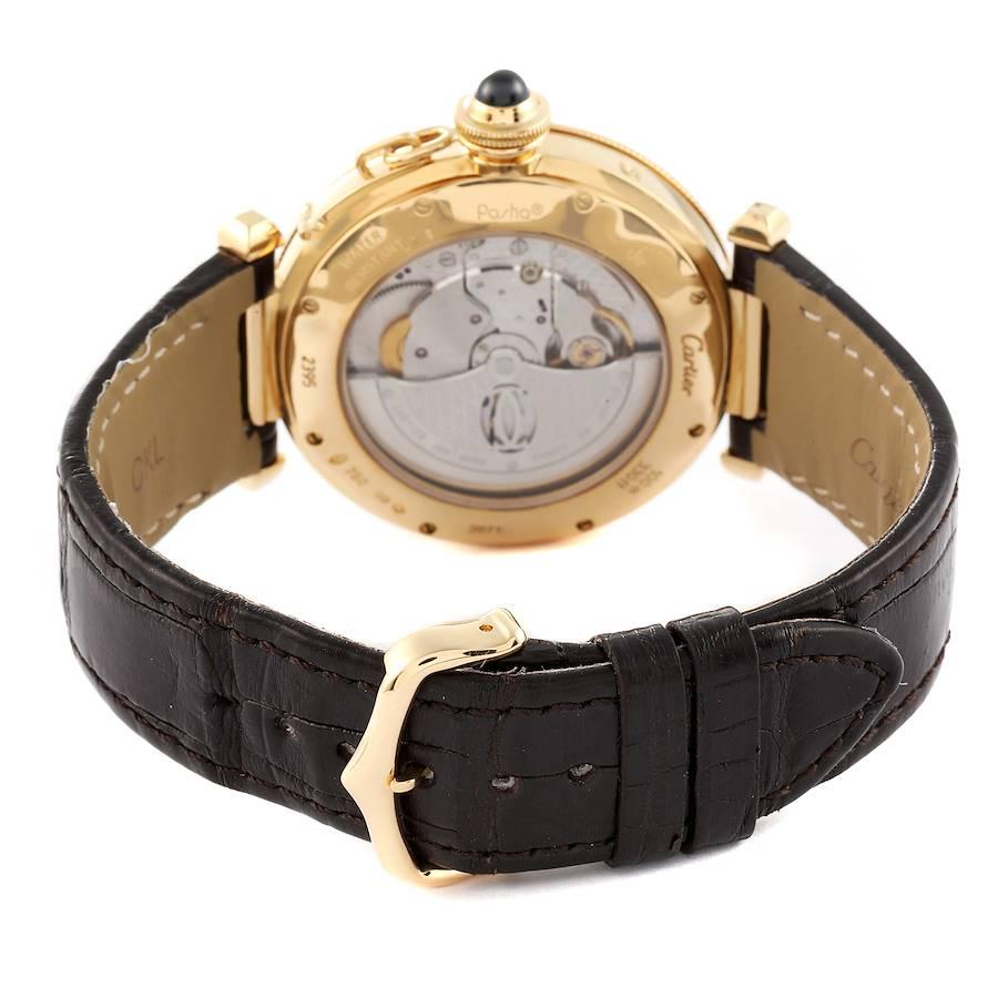 Cartier Pasha Power Reserve GMT 18K Gelbgold Herrenuhr W30144D1 im Angebot 4