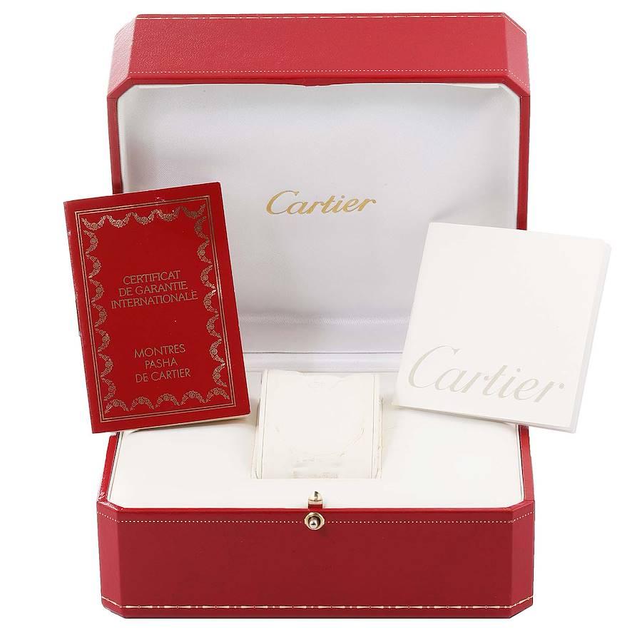 Cartier Pasha Power Reserve Mens Steel and Gold Watch W3101255 Box Papers 4