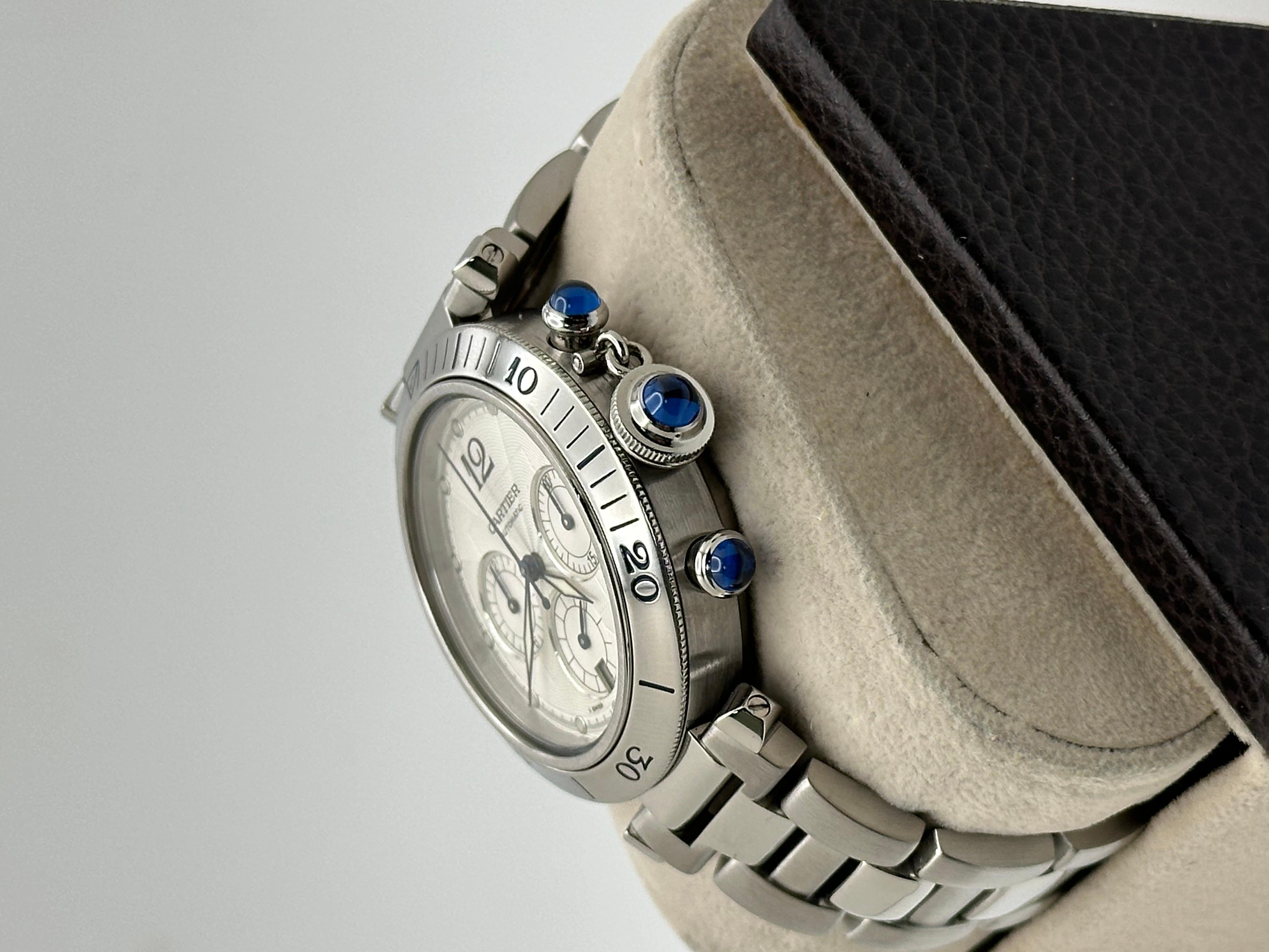 Cartier Pasha Ref 2113 Chronograph Stainless Steel 38mm 1